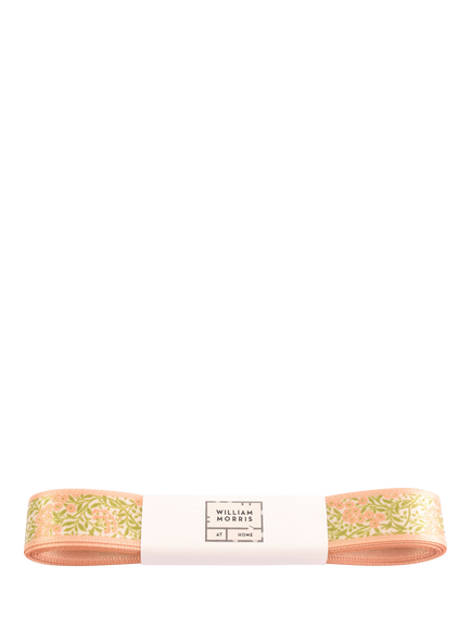William Morris At Home Daisy 15mm Satin Ribbon, Pink, L3m, Pink