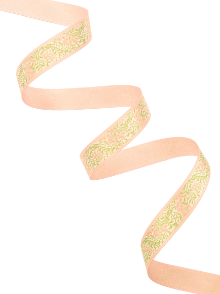 William Morris At Home Daisy 15mm Satin Ribbon, Pink, L3m - view 2, Pink