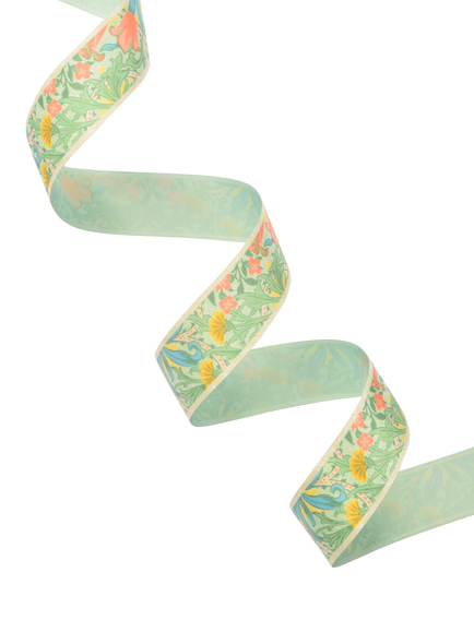 William Morris At Home Weeds Ribbon, Multi, W25mm x L3m - view 2, Multi