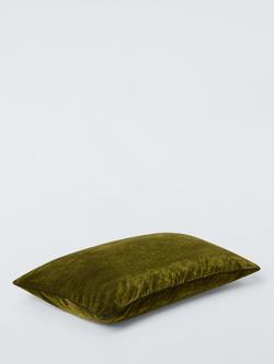 John Lewis Luxe Velvet Cushion - view 2, Green