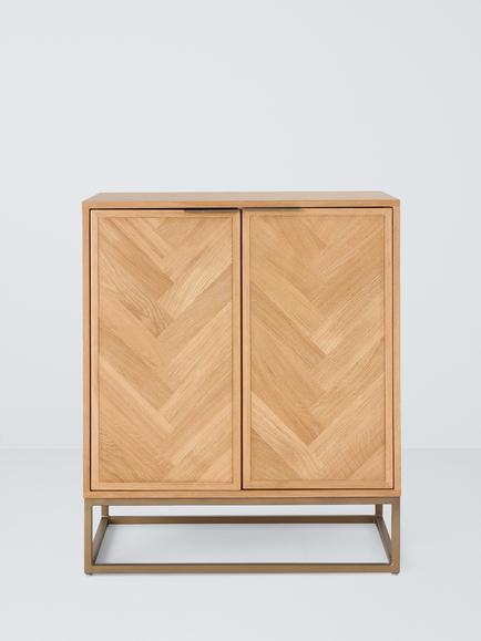 John Lewis Estate 2 Door Cabinet, Oak - view 2, Natural