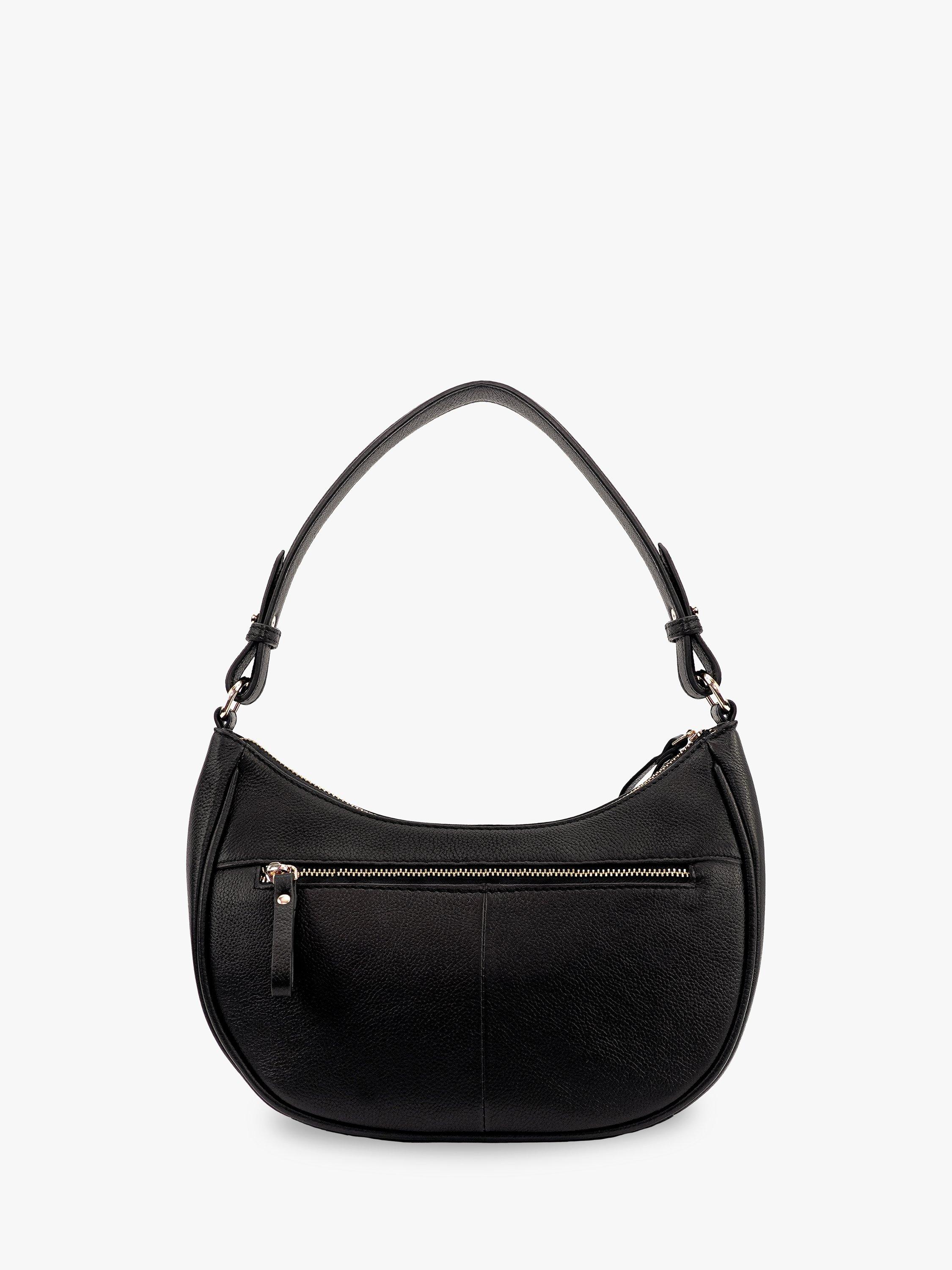 Product image 2 of 4, which shows Apatchy London Lucy Leather Shoulder Bag, Black