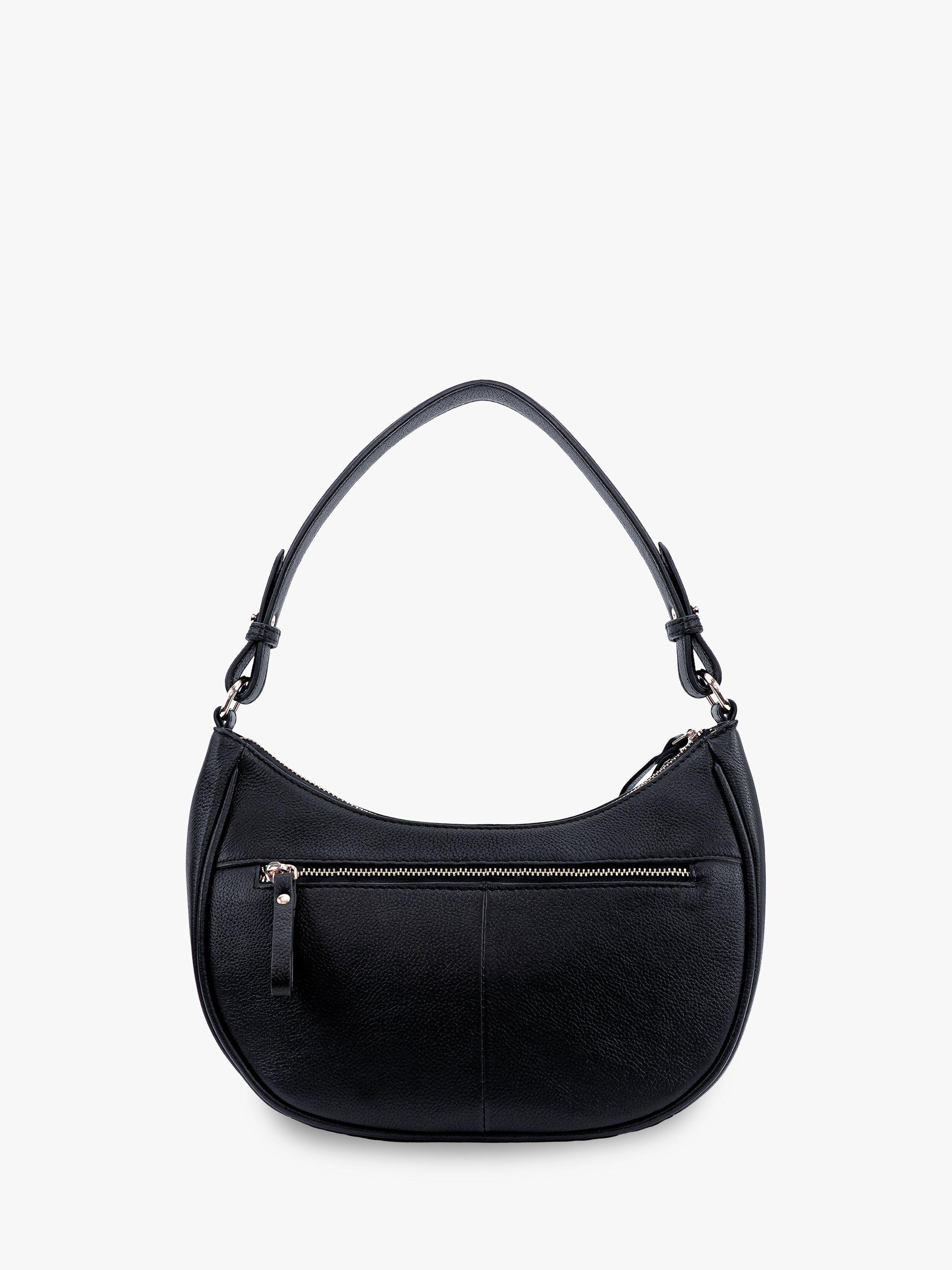 Product image 2 of 4, which shows Apatchy London Lucy Leather Shoulder Bag, Navy