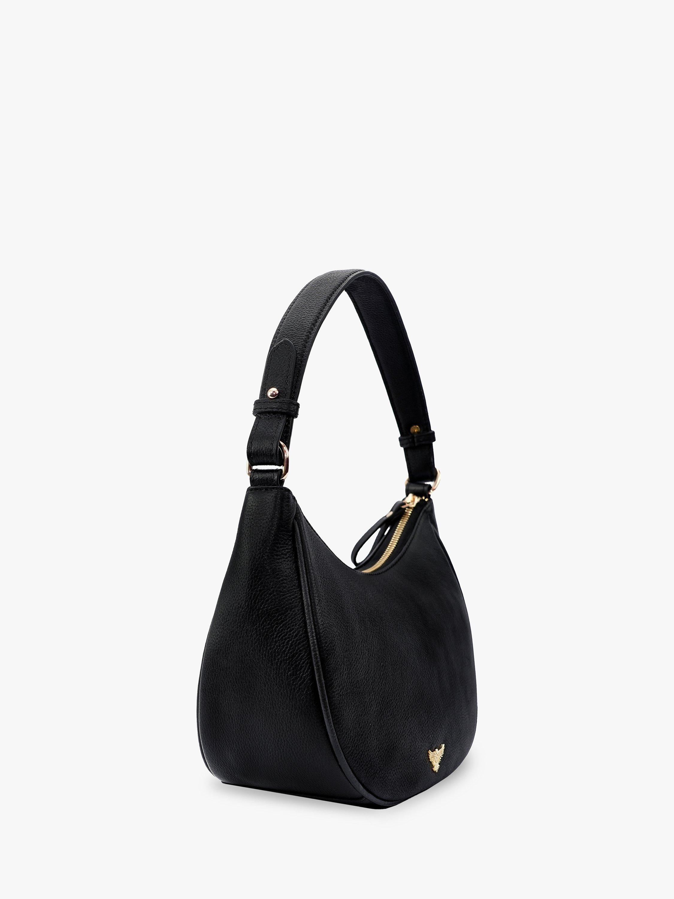 Product image 3 of 4, which shows Apatchy London Lucy Leather Shoulder Bag, Navy