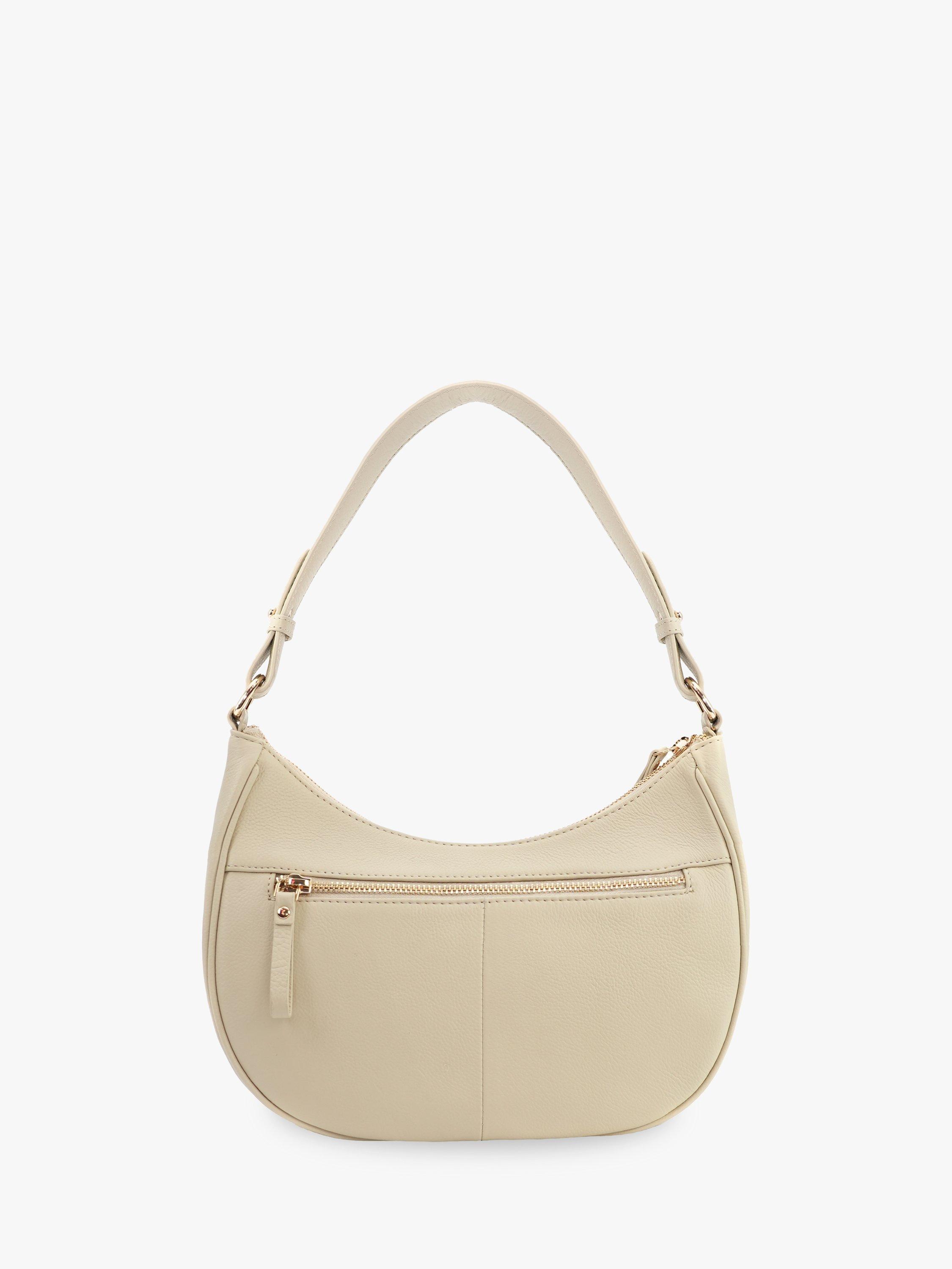 Product image 2 of 4, which shows Apatchy London Lucy Leather Shoulder Bag, Stone