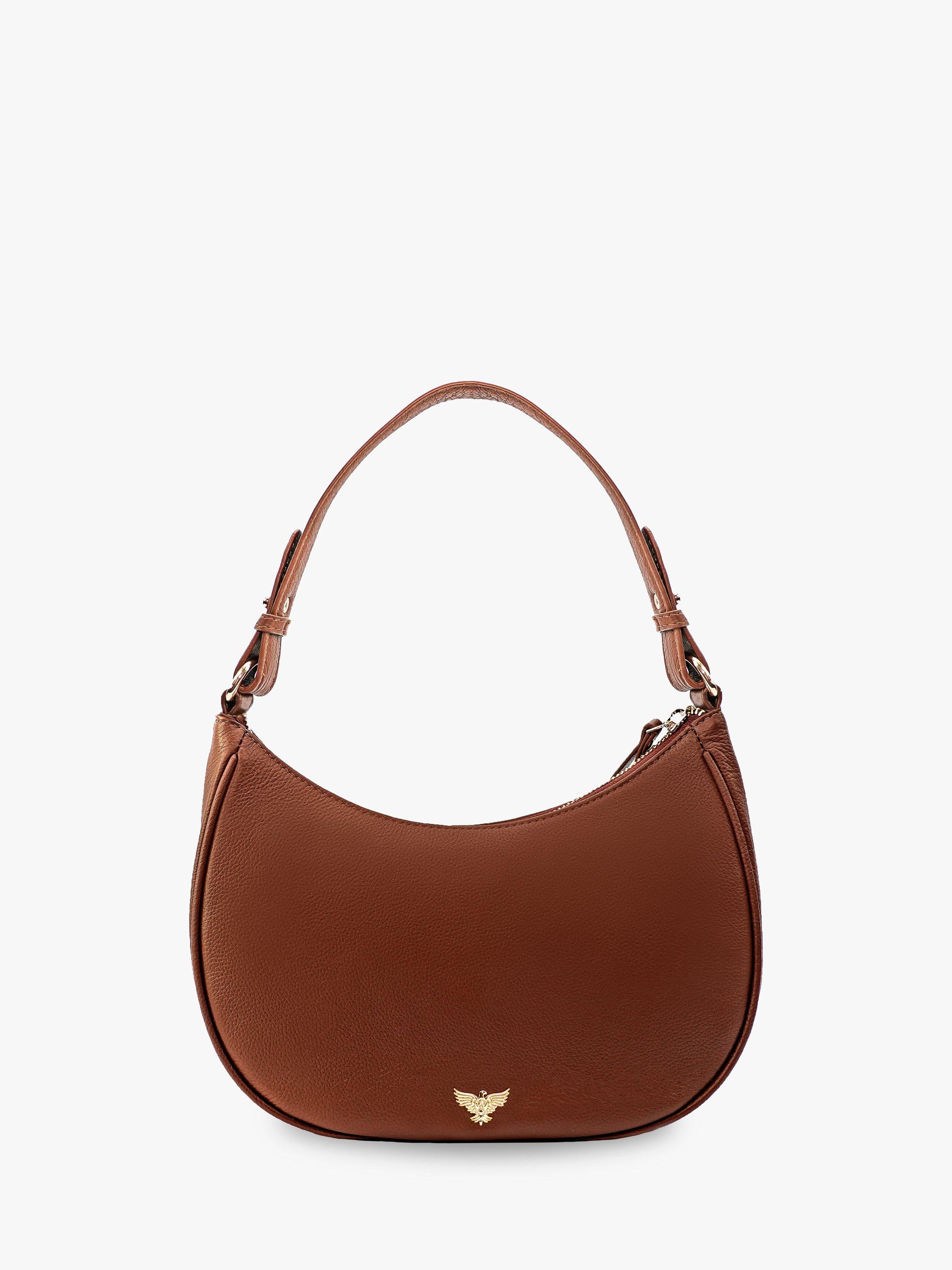 Product image 1 of 4, which shows Apatchy London Lucy Leather Shoulder Bag, Tan