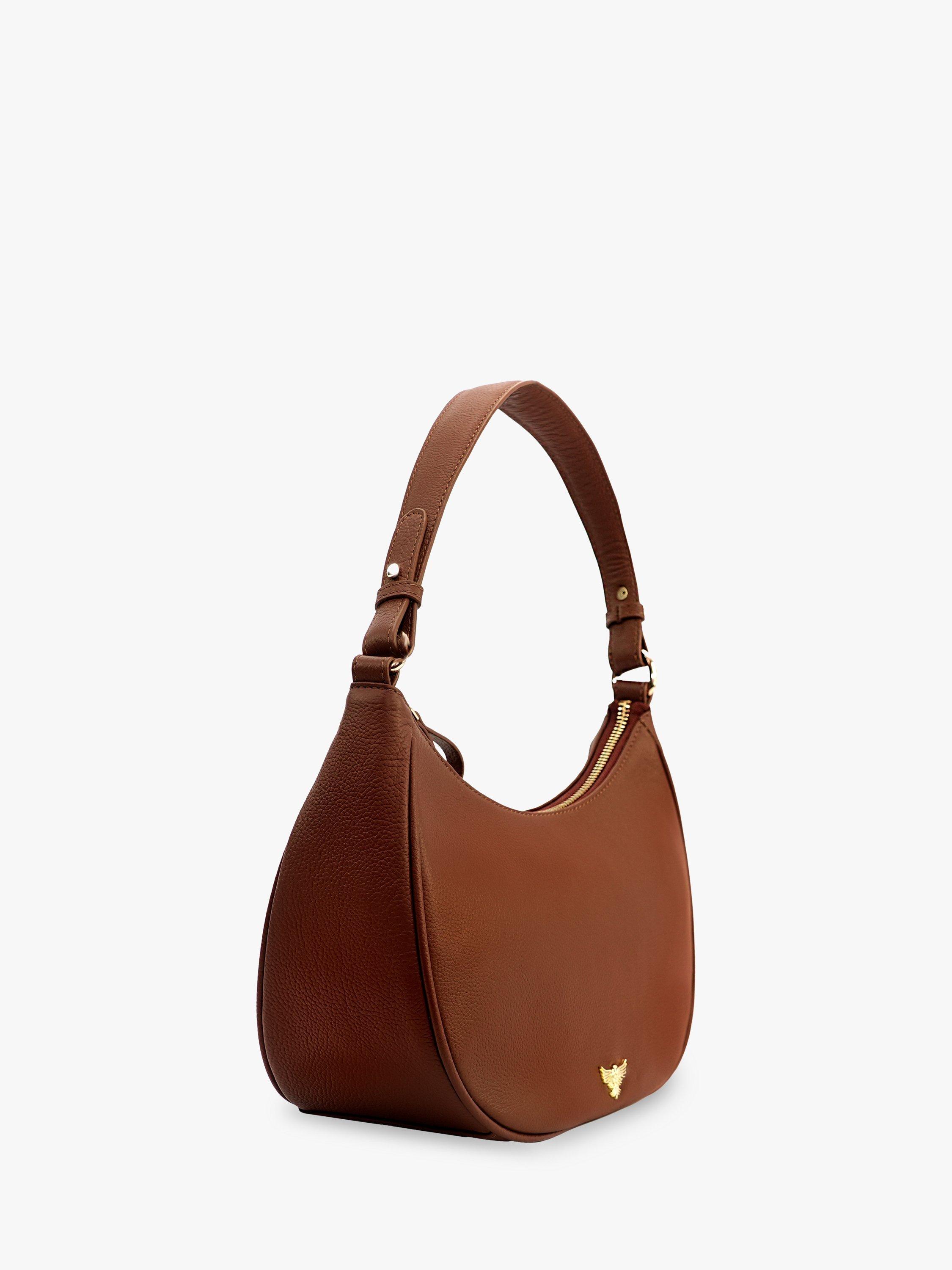 Product image 3 of 4, which shows Apatchy London Lucy Leather Shoulder Bag, Tan