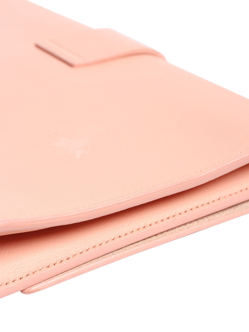 Product image 3 of 9, which shows Pre-loved SAINT LAURENT Chyc Leather Clutch Bag, Peach