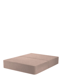 John Lewis Pocket Sprung Upholstered Divan Base, Small Double, Cotton Effect Pink
