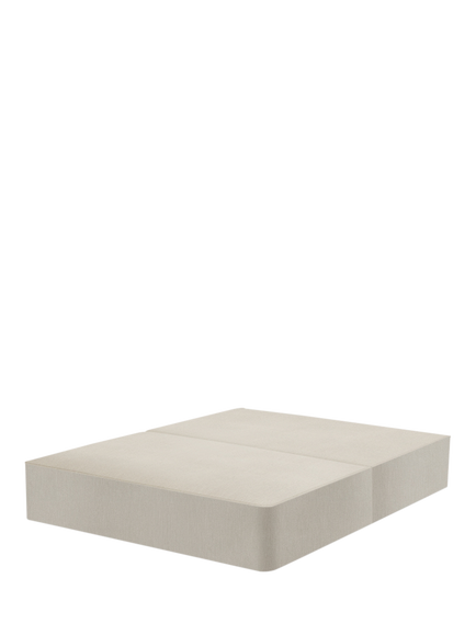 John Lewis Pocket Sprung Upholstered Divan Base, Double, Cotton Effect Beige