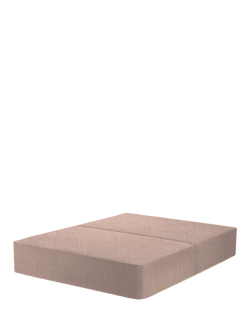 John Lewis Pocket Sprung Upholstered Divan Base, King Size, Cotton Effect Pink