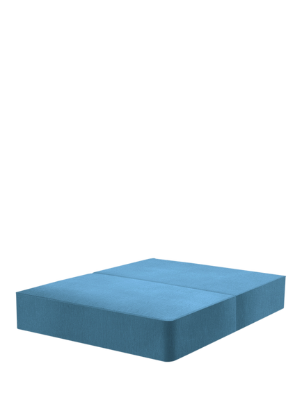 John Lewis Pocket Sprung Upholstered Divan Base, King Size, Cotton Effect Denim