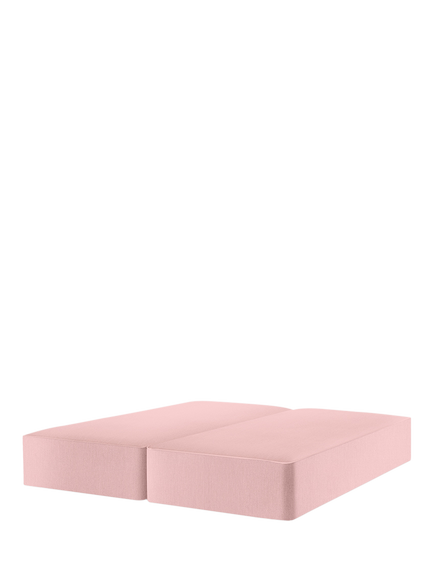 John Lewis Pocket Sprung Upholstered Divan Base, Super King Size, Cotton Effect Pink