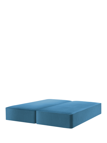 John Lewis Pocket Sprung Upholstered Divan Base, Emperor, Cotton Effect Denim