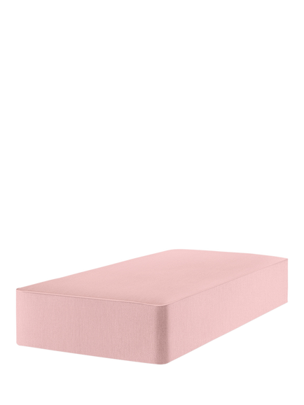 John Lewis Pocket Sprung Upholstered Divan Base, Single, Cotton Effect Pink