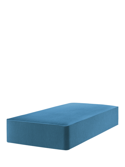 John Lewis Pocket Sprung Upholstered Divan Base, Single, Cotton Effect Denim