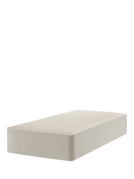 John Lewis Pocket Sprung Upholstered Divan Base, Single, Cotton Effect Beige