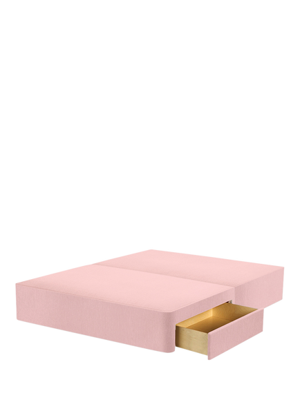 John Lewis Pocket Sprung Upholstered 2 Drawer Divan Base, Small Double, Cotton Effect Pink
