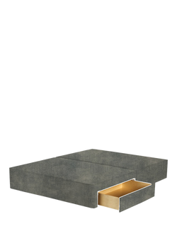 John Lewis Pocket Sprung Upholstered 2 Drawer Divan Base, Small Double, Velvet Grey