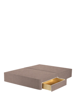 John Lewis Pocket Sprung Upholstered 2 Drawer Divan Base, King Size, Cotton Effect Pink