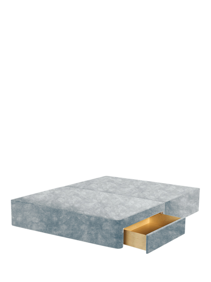 John Lewis Pocket Sprung Upholstered 2 Drawer Divan Base, King Size, Velvet Grey