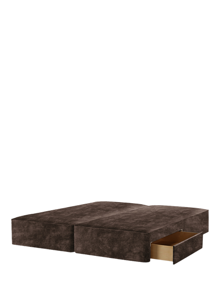 John Lewis Pocket Sprung Upholstered 2 Drawer Divan Base, Super King Size, Velvet Espresso