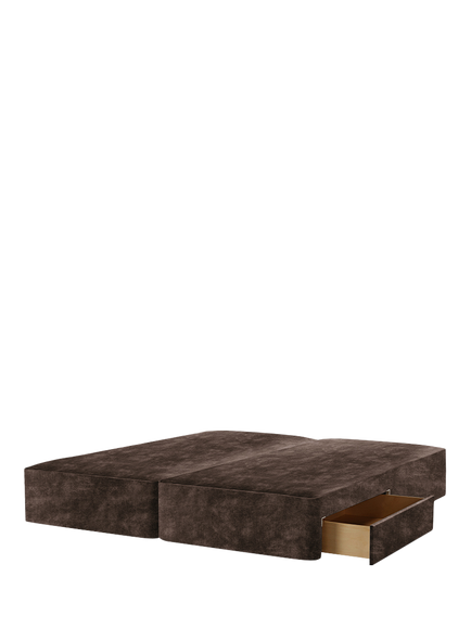 John Lewis Pocket Sprung Upholstered 2 Drawer Divan Base, Emperor, Velvet Espresso