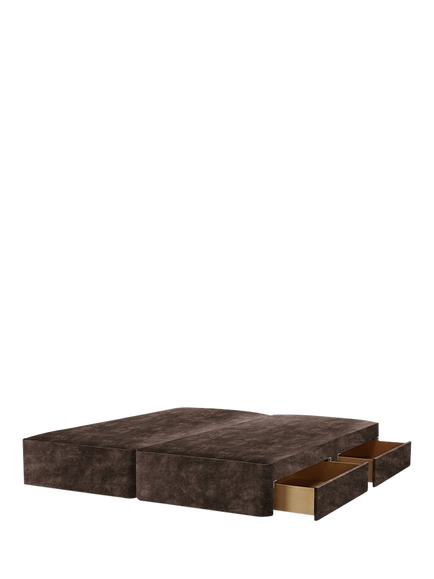 John Lewis Pocket Sprung Upholstered 4 Drawer Divan Base, Super King Size, Velvet Espresso