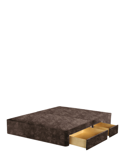 John Lewis Pocket Sprung Upholstered Continental 2+2 Drawer Divan Base, Small Double, Velvet Espresso