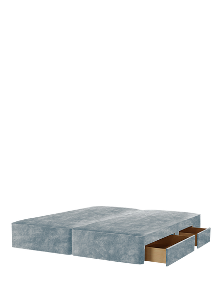 John Lewis Pocket Sprung Upholstered Continental 2+2 Drawer Divan Base, Super King Size, Velvet Grey
