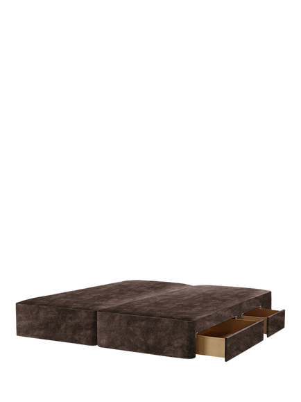 John Lewis Pocket Sprung Upholstered Continental 2+2 Drawer Divan Base, Super King Size, Velvet Espresso