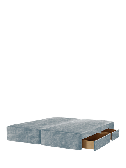John Lewis Pocket Sprung Upholstered Continental 2+2 Drawer Divan Base, Emperor, Velvet Grey