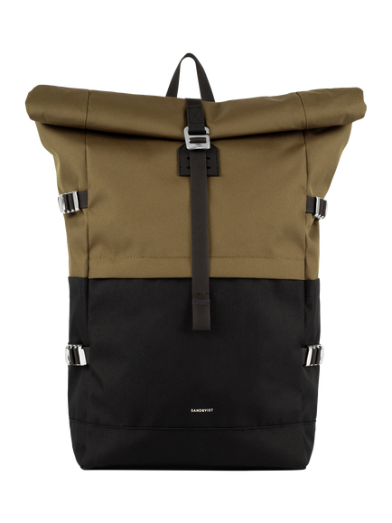Sandqvist ICON Rolltop 16" Backpack, 26L, Multi Olive, Multi Olive