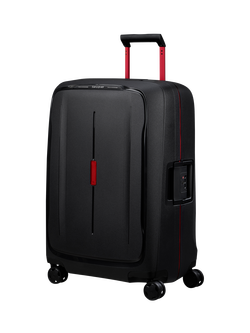 Samsonite Essens 69cm 4-Wheel Medium Suitcase, 88L, Black/Red
