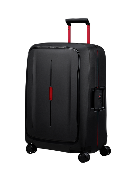 Samsonite Essens 69cm 4-Wheel Medium Suitcase, 88L, Black/Red