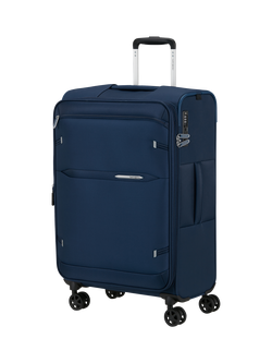 Samsonite GoTwist Soft Double Wheel Medium Suitcase, 79L, Navy Blue