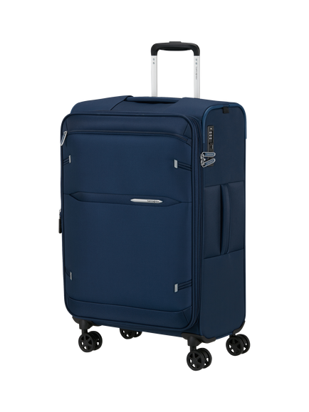 Samsonite Go Twist Soft Double Wheel Medium Suitcase, 79L, Navy Blue