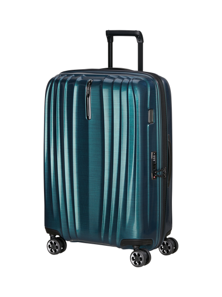 Samsonite Nexis 70cm Expandable Double Wheel Medium Suitcase, 91L, Petrol Blue