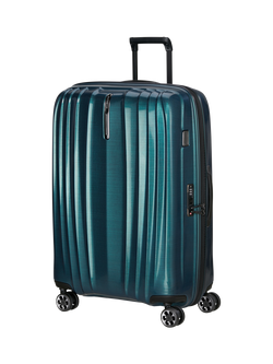 Nexis 82cm Expandable 8-Wheel Spinner Suitcase, 134/147L, Petrol Blue