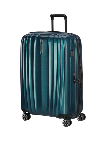 Samsonite Nexis 76cm Double Wheel Large Expandable Suitcase, 116L, Petrol Blue
