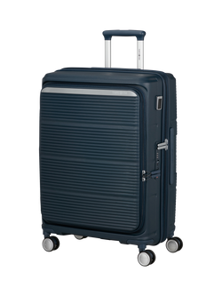 Samsonite Paralux 67cm Expandable 4-Wheel Medium Suitcase, 81L, Navy Blue