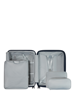 Samsonite Paralux 67cm Expandable 4-Wheel Medium Suitcase, 81L - view 2, Navy Blue