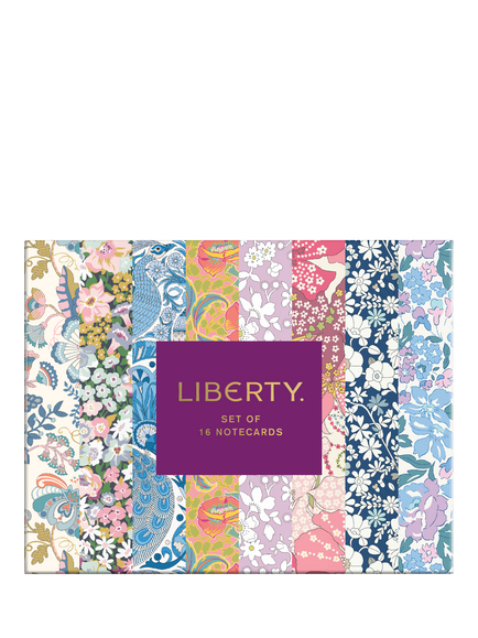 Liberty London Floral Notecards, Set of 16, Multi, Multi