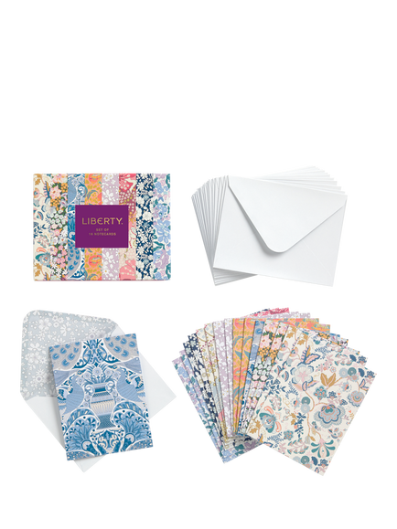 Liberty London Floral Notecards, Set of 16, Multi - view 2, Multi