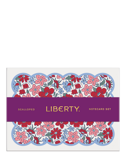 Liberty London Scalloped Note Cards, Set of 8, Multi, Multi