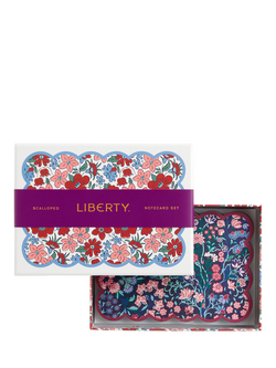 Liberty London Scalloped Note Cards, Set of 8, Multi - view 2, Multi