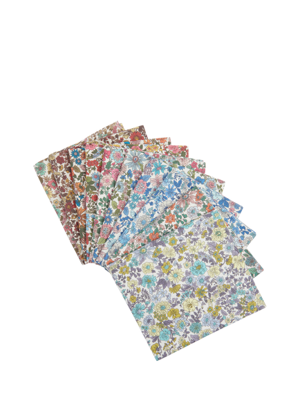 Liberty Fabrics Emily Annabelle Lasenby Cotton Fat Quarter Quilting Fabric, Pack of 10, Multi, Multi