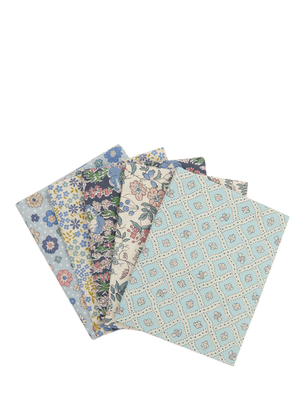 Liberty Fabrics Meadow Flowers Adelaide's Song Fat Quarters, Pack of 5, Multi, Multi