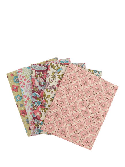 Liberty Fabrics Meadow Flowers Bumble Trellis Fat Quarters, Pack of 5, Multi, Multi