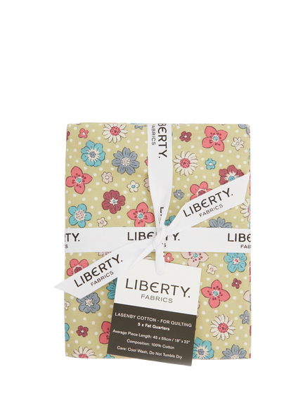 Liberty Fabrics Meadow Flowers Bumble Trellis Fat Quarters, Pack of 5, Multi - view 2, Multi